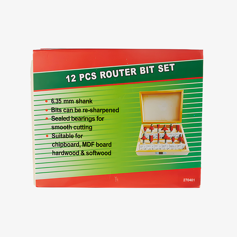 Juego de brocas para fresadora de carpintería de 12 piezas