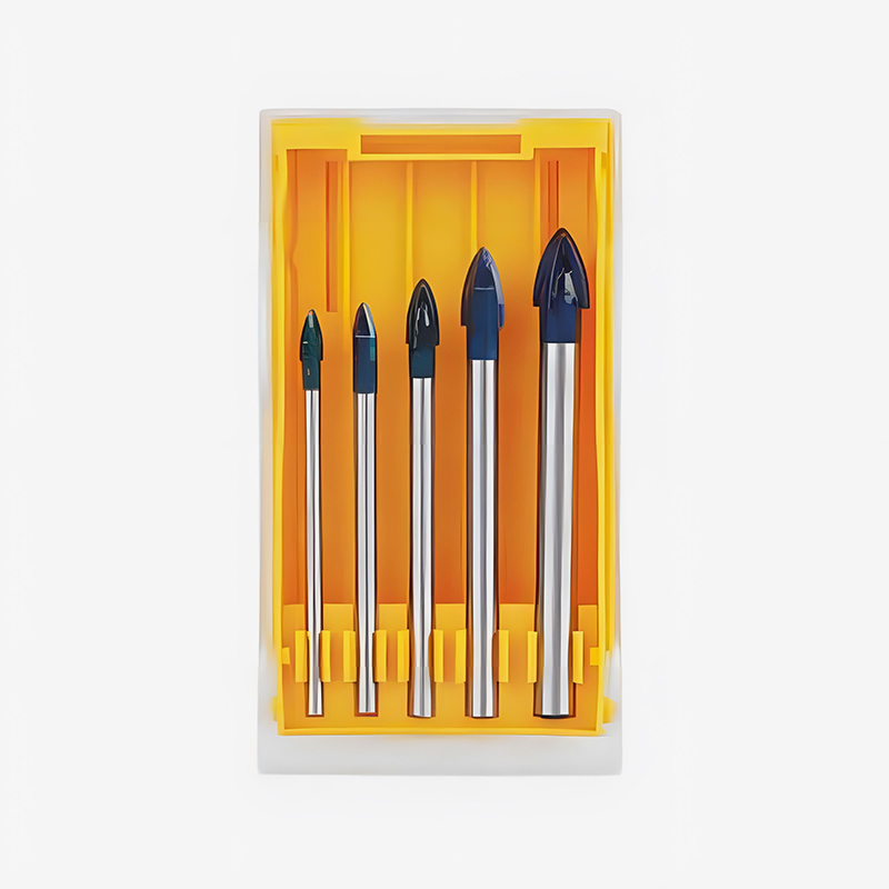 Juego de brocas de aleación cruzada de vástago redondo de 5 piezas