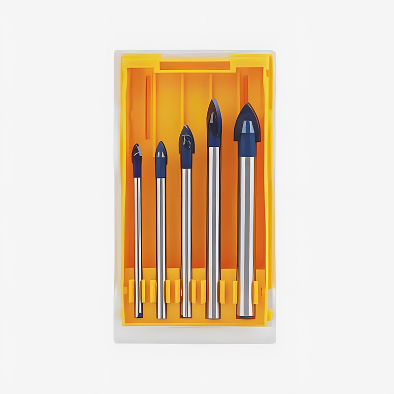 Juego de brocas de aleación ranuradas de vástago redondo de 5 piezas