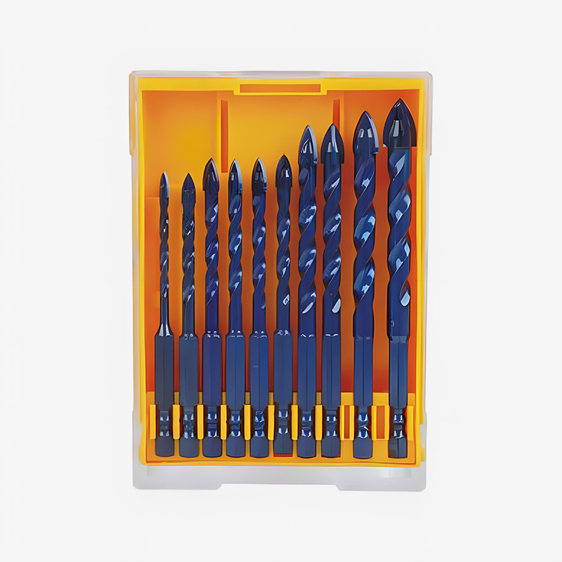 Juego de brocas de aleación cruzada extendida con vástago hexagonal de alto cobalto de 10 piezas